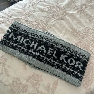 Michael Kors Black and Gray Knit Headband